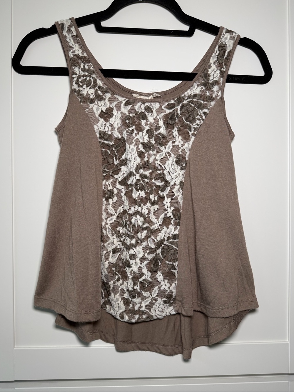 Derek Heart Lace Flowy 2010s Boho Cottage Fairy Grunge Cropped Tank Top